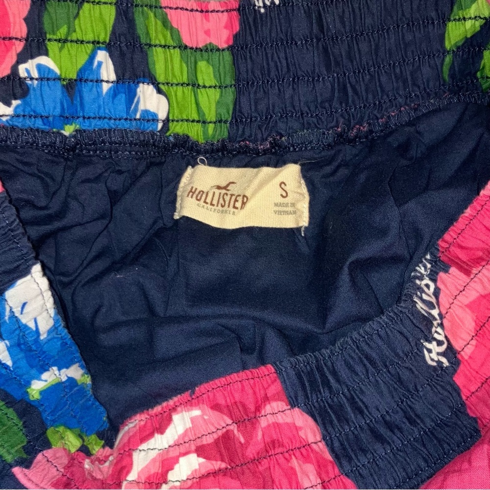 *3 for $30!* Hollister Y2K Hawaiian Mini Skater Skirt Blue Tropical Floral S - Picture 5 of 6